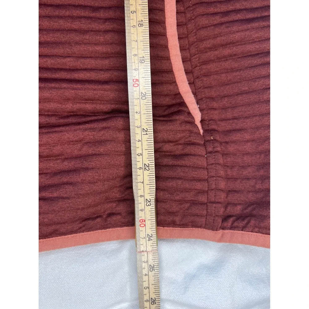 L.L. Bean Airlight Red/Brown Fall Neutral Quilted Color Snap Pullover Women XL - Picture 8 of 8